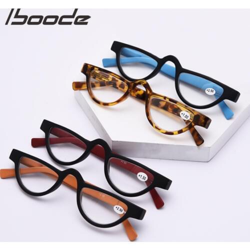 Iboode Cat Eye Reading Glasses Women Men Presbyopia Eyeglasses Presbyopic with Diopter +1.0 1.5 2.0 2.5 3.0 3.5 for Male Female