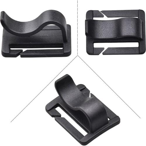 Plastic Rotatable Drinking Tube Clip Hydration Pack Water Bladder Hose Fixing Clamps for Outdoor Camping Climbing Backpack