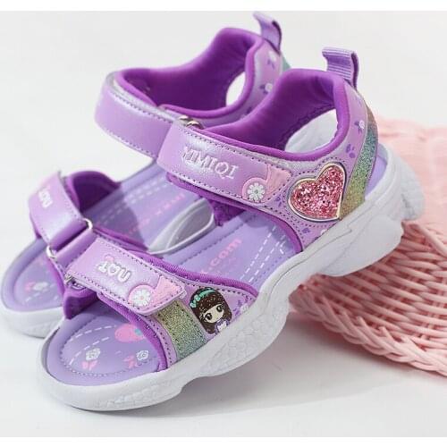 Summer sweet Childrens girls Sandals Kids sport style Sandals Anti-Slip Casual beach Shoes Soft Open Toe SD112