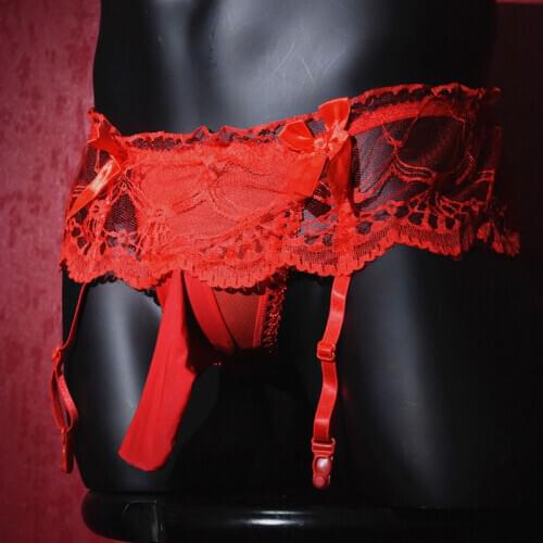 Sexy Men Lace Sheer Lace COCK Ring G-string COCkring U Convex Pouch Briefs Sexy G-string Thongs Garter Gay Wear Candy Color F8