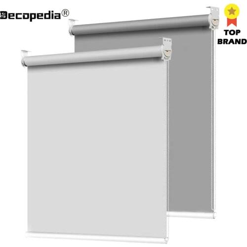 60% Shading Roller Blinds for Windows Blackout Shades Drill System Curtain Persianas Estores for Office Home Customized