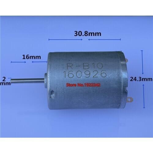 Brand new 30.8*24.3mm 6V 4000rpm 12V 7800rpm 370 micro DC motor carbon brush quiet motor