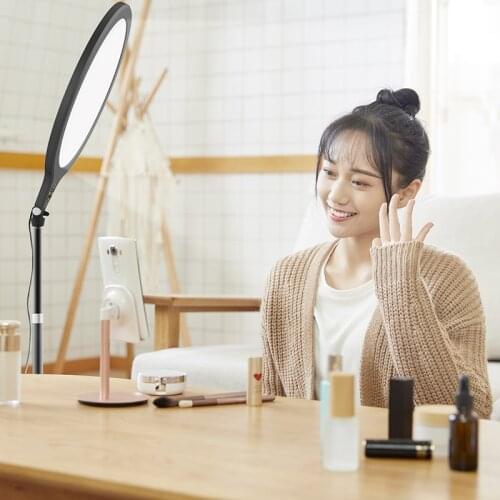 VIJIM K1 LED Ring Light with Tripod Stand Selfie Light Ring Lamp Ringlight for Live Stream YouTube Makeup Photography Video