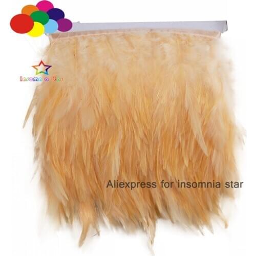 Top 1/10meter blood diamond Rooster Tail Feathers 8-12cm wide cock Cloth Sideband for Clothing Wedding Party trims DIY Scarf