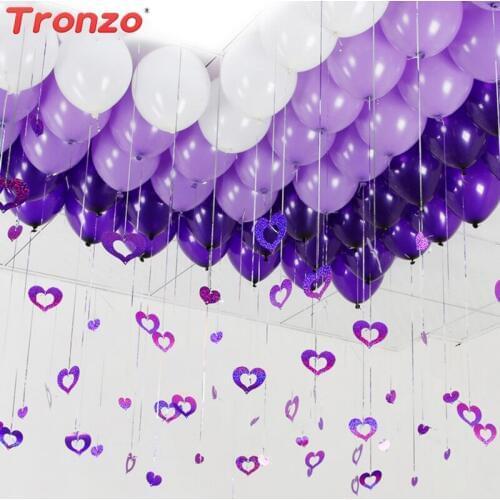 Tronzo Wedding Party Balloons Pendant Sequins 100pcs Love Latex Wedding Birthday Engagement Party Decoration Supplies Balloons