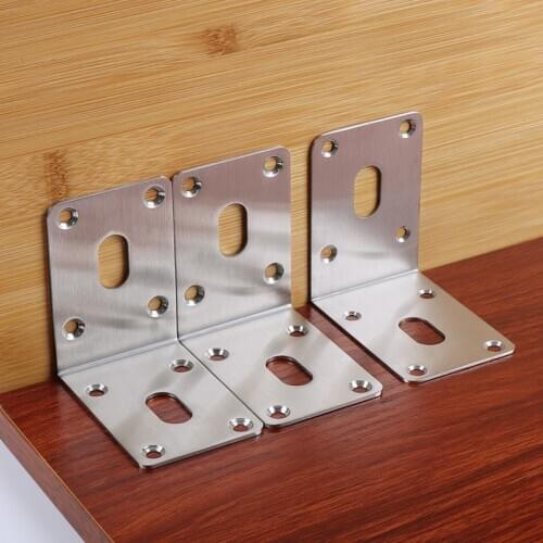 Stainless steel Corner Bracket furniture repair Connection fasteners 90 degree angle code L-shaped laminate Hardware fitting