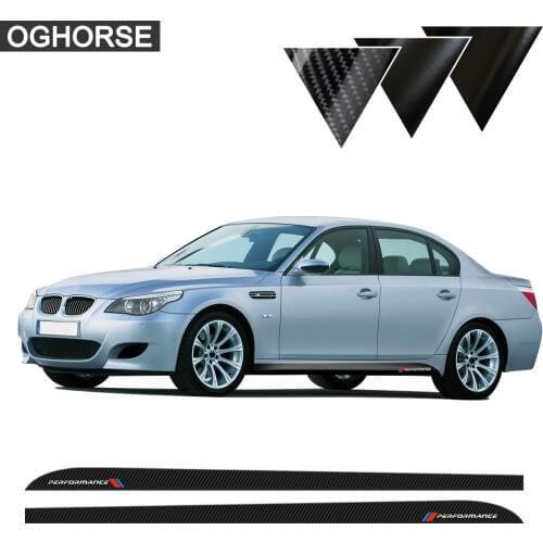 Side Skirt Stripes Vinyl Decal Stickers Newest Style Sport Performance logo for BMW 5 Series E60 E61 520i 523i 528i Car Styling