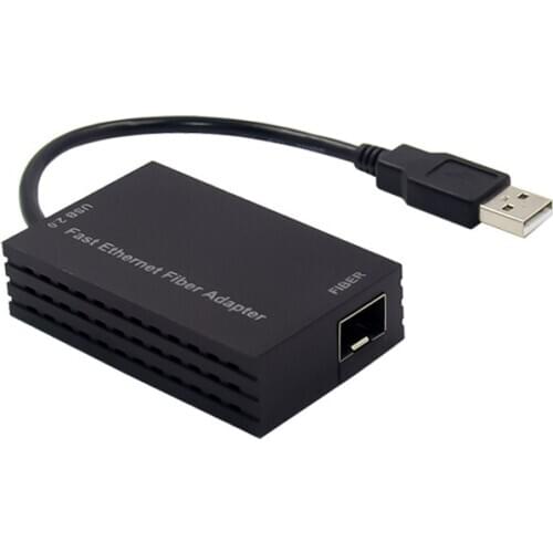USB 2.0 Fast Ethernet Fiber Converter Adapter Chip AX88772C USB A To Single Port SFP Fiber LC/SC USB To SFP For Desktop Laptop