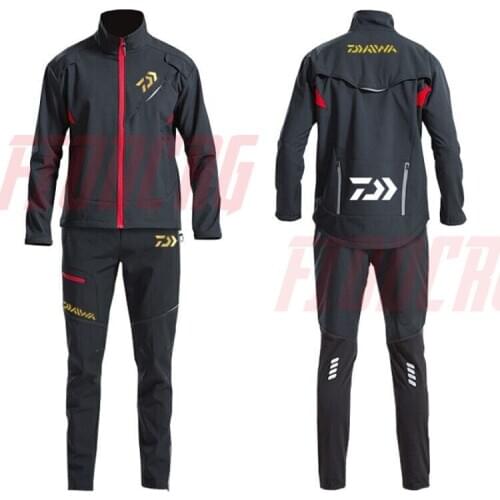 Daiwa Winter Fishing Suits Camping Men Cycling Windproof Keep Warm Outdoor Waterproof Fishing Jacket Thicken Sport Fishing Pants