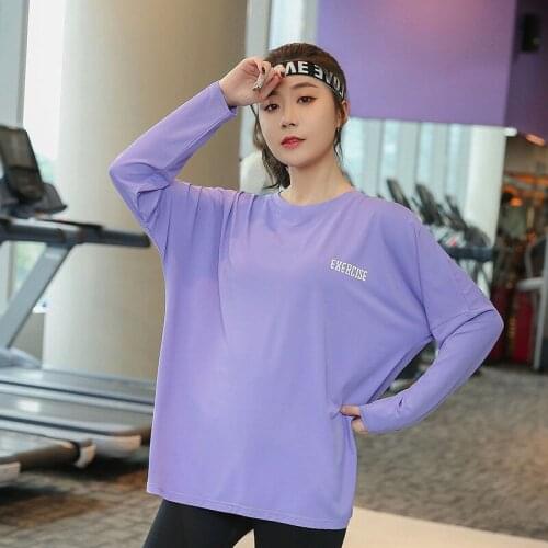 Winter Plus Size Women Sport Shirts Long Sleeve T-shirt Sweatshirt Jogger Exercise Fitness Gym Workout Casual Shirt Sportswear