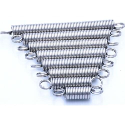 1pcs Extend Extension Spring 304 Stainless Steel Wire Dia. 1.6m Length 50-220/250/260/280/300mm Out Dia.10mm 12mm 16mm Loop-End