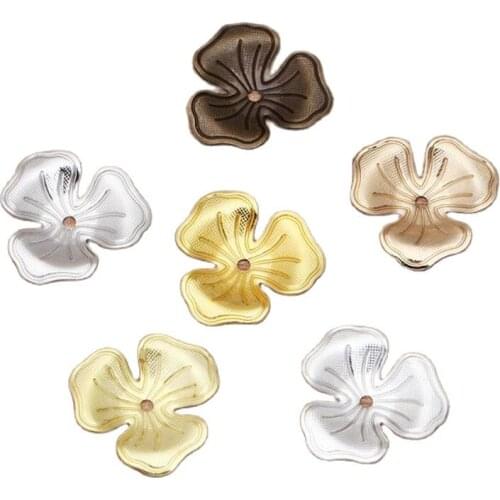 SIXTY TOWFISH 30 Pieces DIY Jewelry Accessories Size 16*2mm Copper Materials Flower Slice Charms