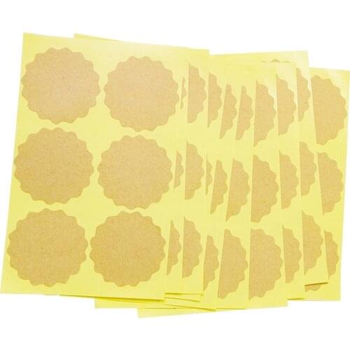 1000Pcs/lot Vintage Blank DIY Hand Made Kraft Label Sticker For Gift Cake Baking Sealing Sticker Scrapbooking 5cm