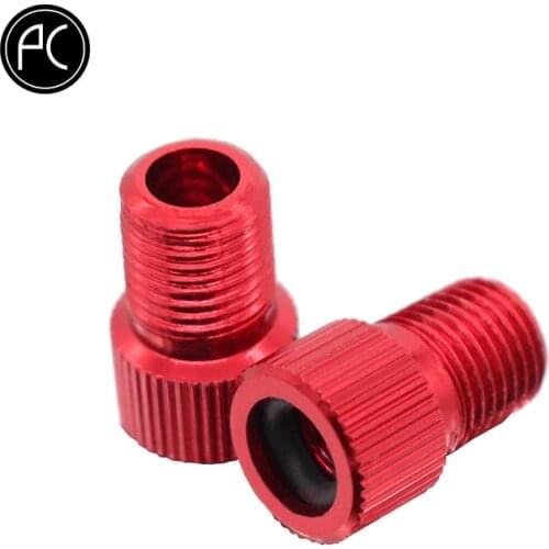 PCycling 2pcs Bicycle Bike Presta to Schrader Pump Valve Adapter Convert Repair Bomb Bike Repair Tools FV To AV Value Cap