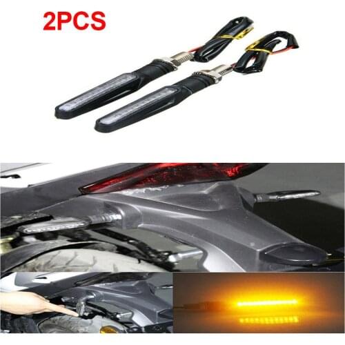 2PCS IP68 Motorcycle Signal Lamp Motorbike LED Indicator Blinker Flowing Water Blinker Turn Signals Light Flashing Lights