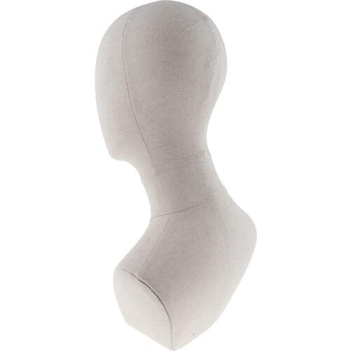 20'' Canvas Block Head For Wigs Making Manikin/Mannequin Nesclace Display