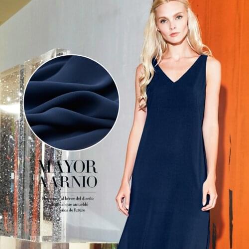 2017 new 30mm silk heavy georgette nose blue custom heavy silk fabric drape silk fabric shirt dress skirt clothing cloth