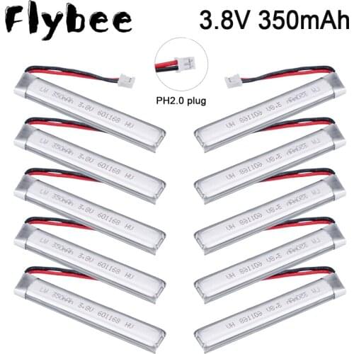 3.8V 350mAh HV battery 1S 4.35V 30C Lipo Battery PH2.0 Plug for Whoop RC FPV Racing Cine Whoop Drone 1-10pcs