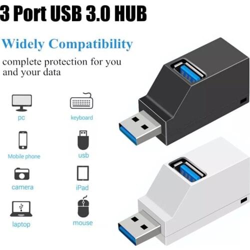 3 Port USB Hub Mini USB 2.0 3.0 High Speed Hub Splitter Box For PC Laptop U Disk Card Reader For iPhone Xiaomi Mobile Phone Hub