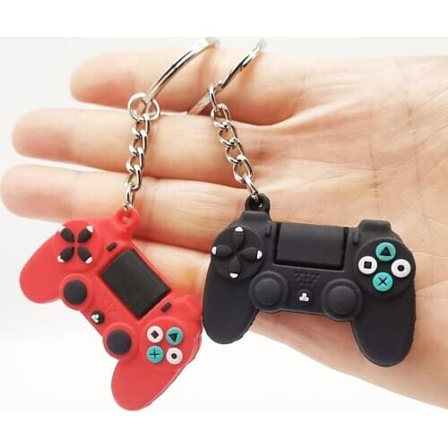 3pcs Mens Simple Video Game Handle Keychain Couple Joystick Machine KeyChain Keyring for Boyfriend Key Holder Trinket Gift