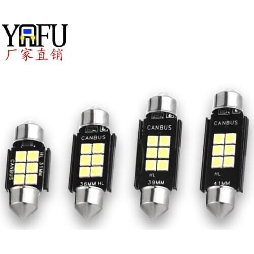 Car led dome lamp double tip 3030 6smd constant current bright bright CANbus decoding reading lamp license plate lamp