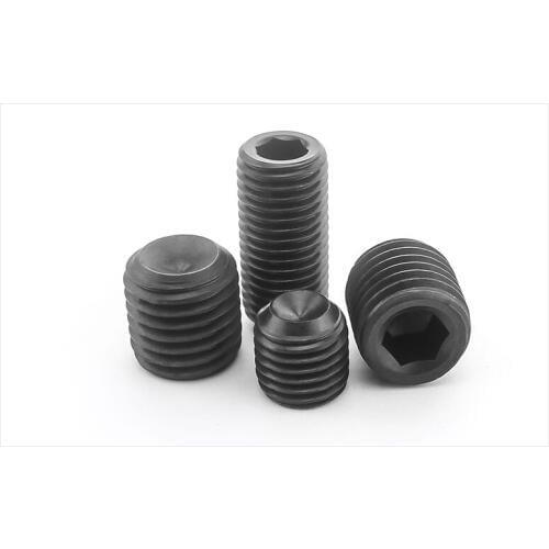 DIN916 12.9 carbon steel Concave set screws hex socket black Chimi screws M6 M8 M10 M12 screw headless Top wire machine screw