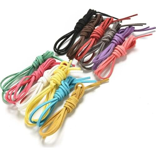 DIY Rope Thread 1M Flat Faux Suede shoelace Korean Velvet Leather Cord Decorative Handicrafts Accessories 3mm