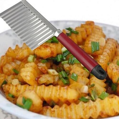 Potato Wavy Edged Stainless Steel Kitchen Gadget Vegetable Fruit Cutting Peeler Cooking Tools kitchen knives Accessories