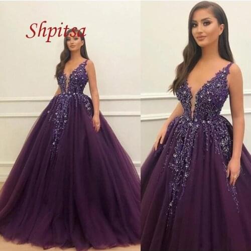 Elegant Purple Quinceanera Dresses Plus Size Luxury Ball Gown Masquerade Princess Girl Long Sweet 16 Prom Dress for 15 Years
