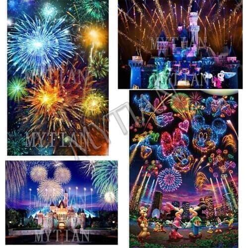 Hot sale DIY Diamond Painting Cross Stitch Arts Needlework Fireworks Diamond Embroidery Diamond Mosaic Home Decor full display