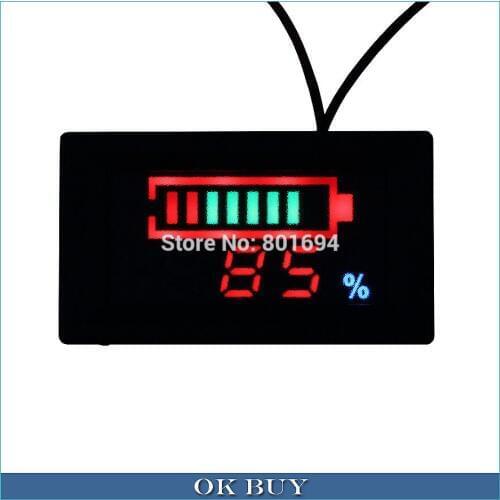 DC 6V-120V 12V24V48V96V Lead-acid and 3S~20S Lithium Battery Capacity Indicator with Voltage Display Adjustable Tester