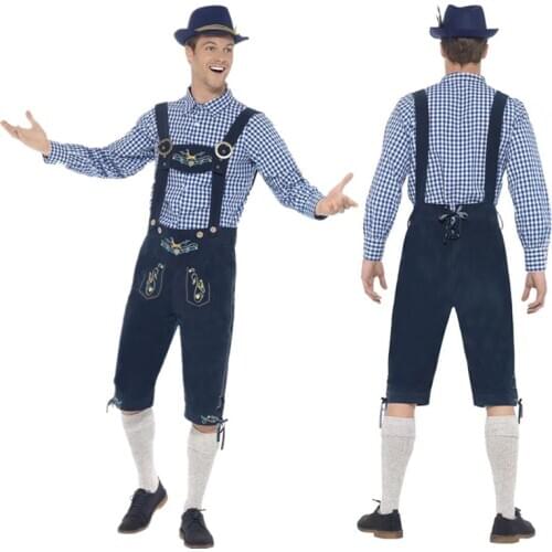 Carnival Costume Beer Festival German Beer Costumes Men Oktoberfes Halloween Cosplay Costume Bavarian Beer Outfit