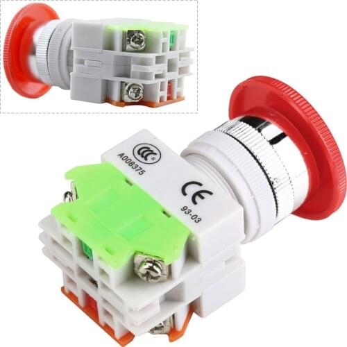Emergency Stop Switch Push Button LAY37 Mushroom Push Button 4 Screw Terminal