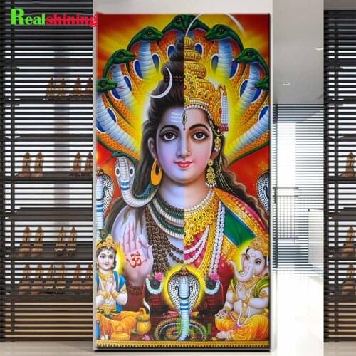 Full Square Round Drill 5D Diy Diamond Painting Gold Ganesha Lord Diamond Embroidery Mosaic Picture Rhinestones Decor N1870