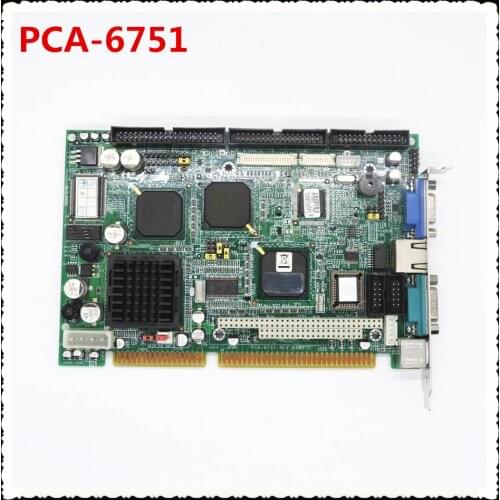 New Fanless Brand PCA-6751 B202-1 ISA Industrial PC Mainboard Half-Size CPU Card PICMG1.0 With CPU RAM Lan PC104