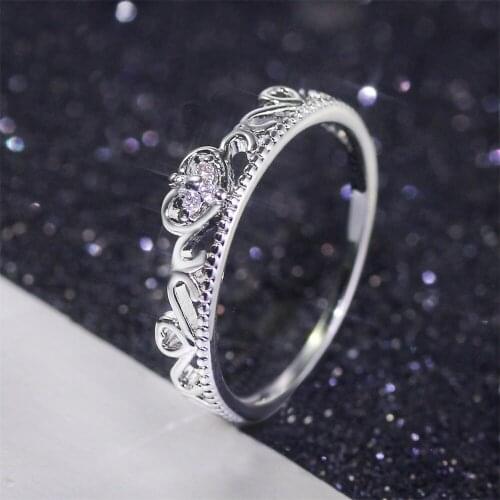 Wedding Rings For Women Fashion Simple Silver Plated Square Cubic Zirconia Ring Love Ring Birthday Gift For Girlfriend Jewelry