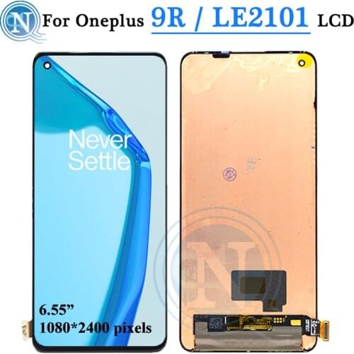 6.55'' Orignal Amoled For OnePlus 9R LE2101 LCD Screen Display+Touch Panel Digitizer Assembly For OnePlus 9 R 1+9R Display
