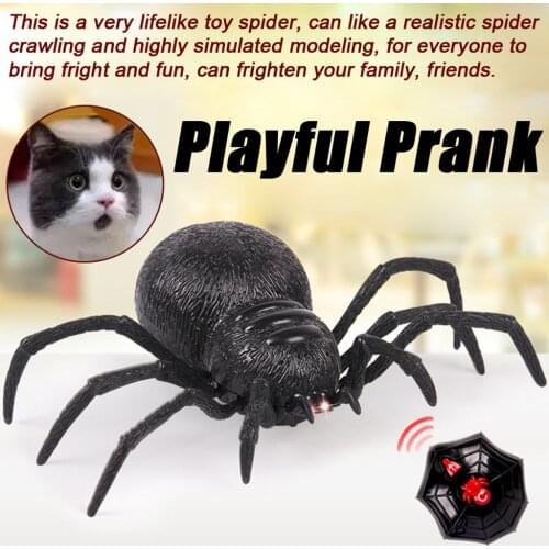 Remote Control Spider Scary Wolf Spider Robot Realistic Novelty Prank Toys Kid Gifts Creativity Decoration Jokes Prank spielzeug