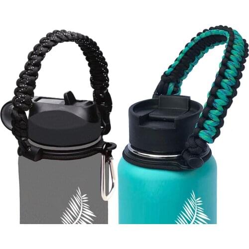 1pc Portable Paracord Handle Bottle Strap Cord Safety Decoration Ropes New Fit For Hydro Flask Universal Oz Bottles Wide Mouth