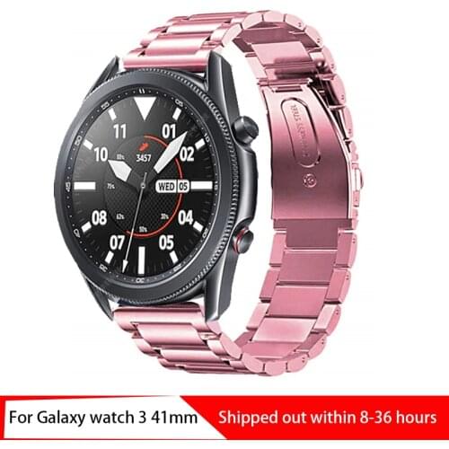 Strap For Samsung Galaxy Watch 3 Stainless Steel Band 20mm 22mm For Smart Watch Samsung Galaxy Watch 3 45mm 41mm Strap