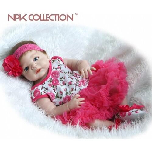 Handmade reborn baby 57cm 23inch full vinyl doll lifelike newborn baby sleeping baby doll Christmas Gift sweet baby