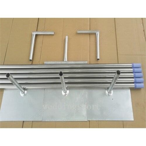 3×6M Wedding Wrought Iron Background Pole Bracket Wedding Background Veils Telescopic Support Frame