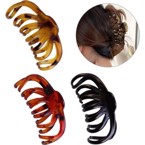 3PCS Women Hair Claw Clips Plastic Strong Hold Hair Jaw Clips Hair Catch Barrettes Headband Hairpin Hair Crab Hair Accessories