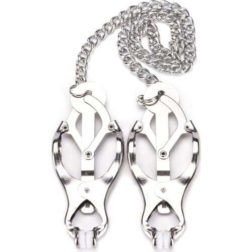 Body Jewelry Accessories Women Metal Chain Nipple Clamp Slave Nipple Clip Fetish Toy Send To Costumer For Wedding Gift