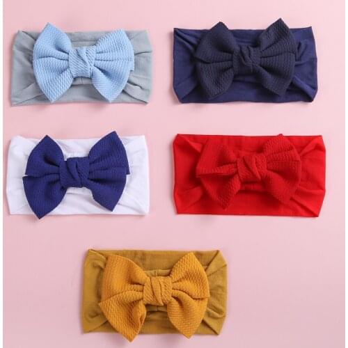 1pcs Baby Hair Band Set for Girls Bow Elastic Headbands Splicing Design Turban Kids Headware Baby Hair Accessories