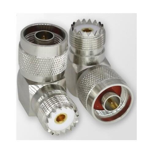1PCS N To UHF PL259 SO-239 Connector N Male To UHF Female jack 90 Degree Right Angle RF Adapters