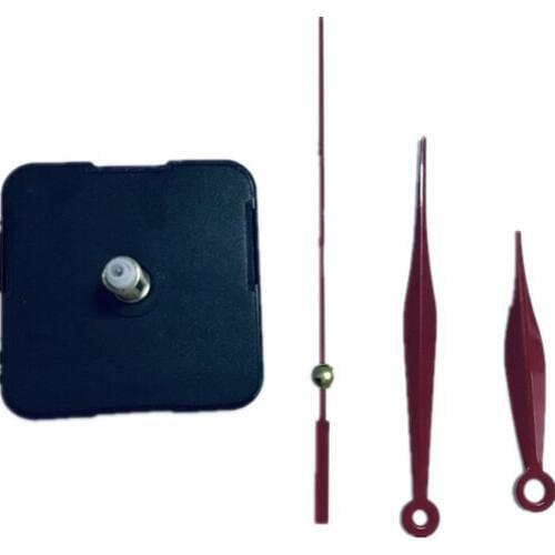 10sets Wall Clock Mechanism Silent Quartz Clock Movement Metal red hands Mute Slab Dedicated Thread Axis 22mm shaft