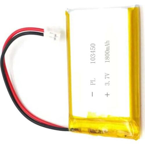 2/5/20/200/1000/10000pcs 3.7V 1800mAh 103450 Li Lithium Polymer ion Battery with 2.0mm JST