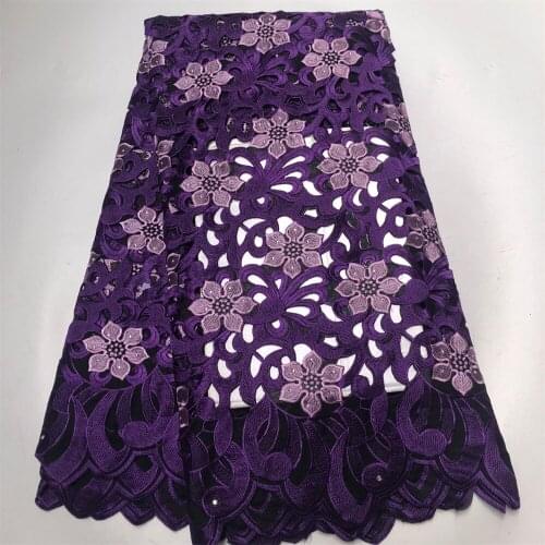 2021 High Quality African Nigerian Tulle Lace Fabric Sequins Cotton Embroidery Gauze Guipure Latest Prom Dresses Organza 5yards