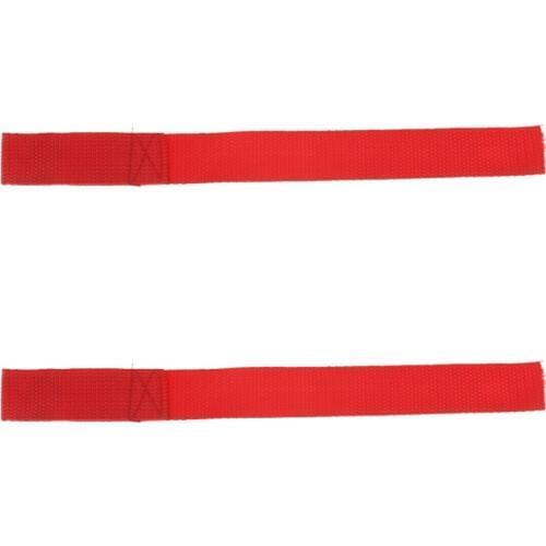 2x Red Single Loop Warn Winch Hauling Webbing Universal ATV Assy